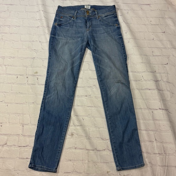Hudson Jeans Denim - HUDSON “COLLIN SKINNY” Women's whiskered light faded Blue denim Jeans sz 29 GUC